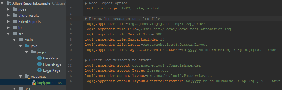 log4j Tutorial - log Levels - Properties - Configurations