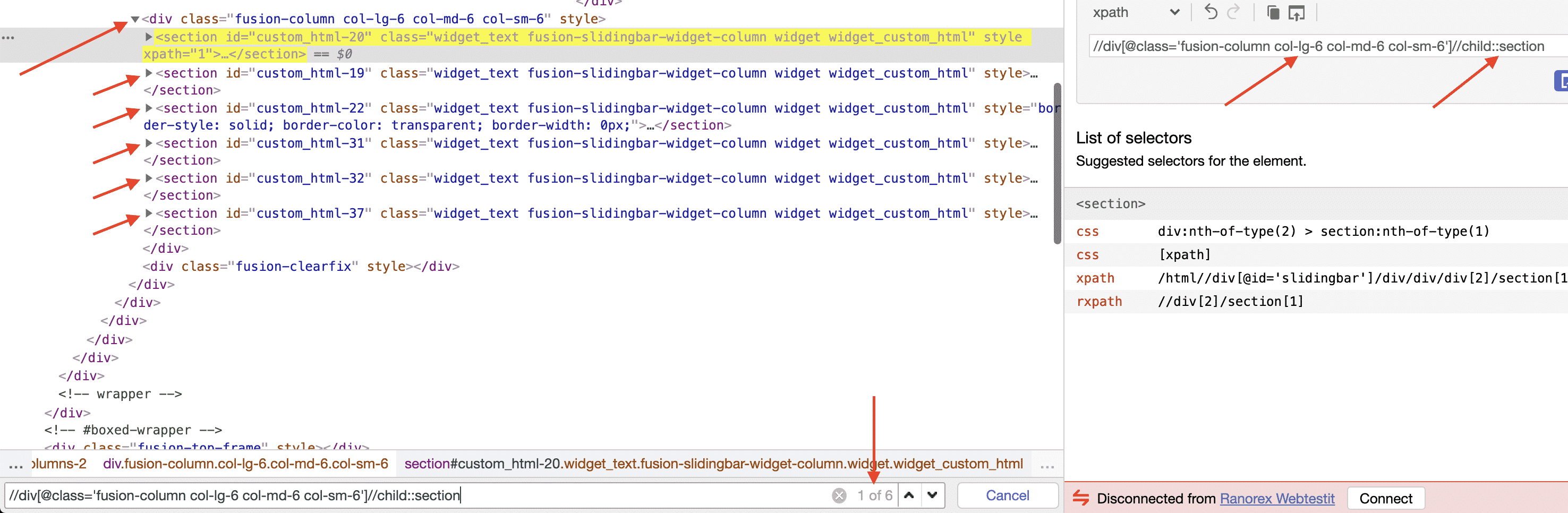 child example in webdriver